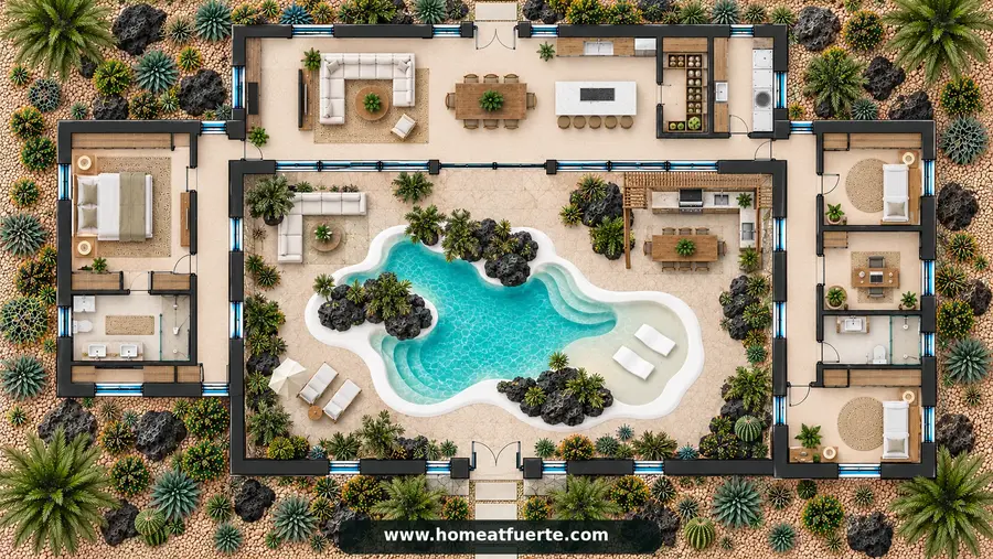 Villa Caldera 170: plano del modelo
